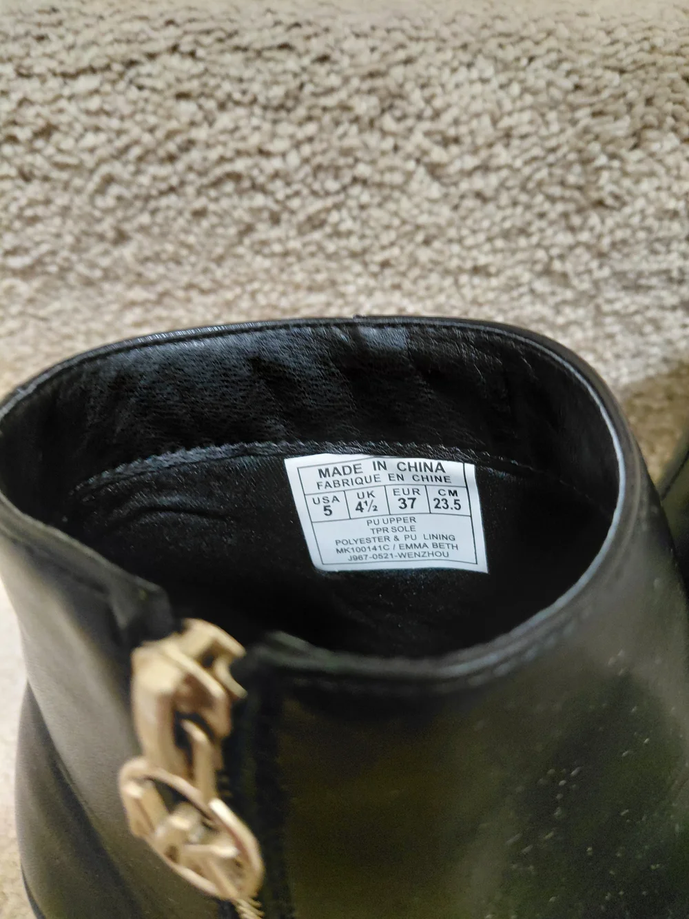Michael Kors Black Leather Ankle Boot